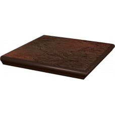Ступень клинкерная с капиносом 33x33 Semir Brown наружная